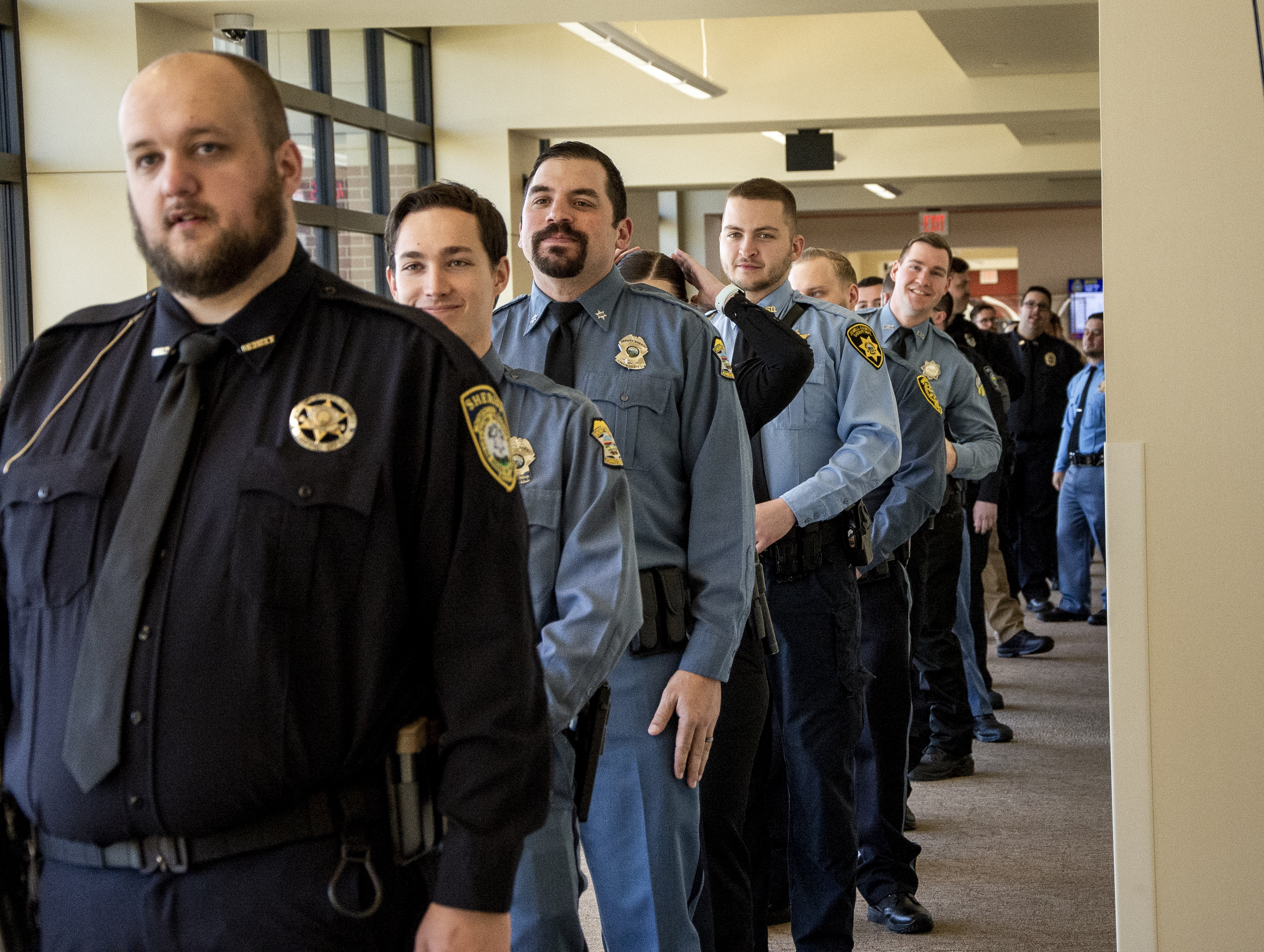 304 Basic Training Class lined up in hallway