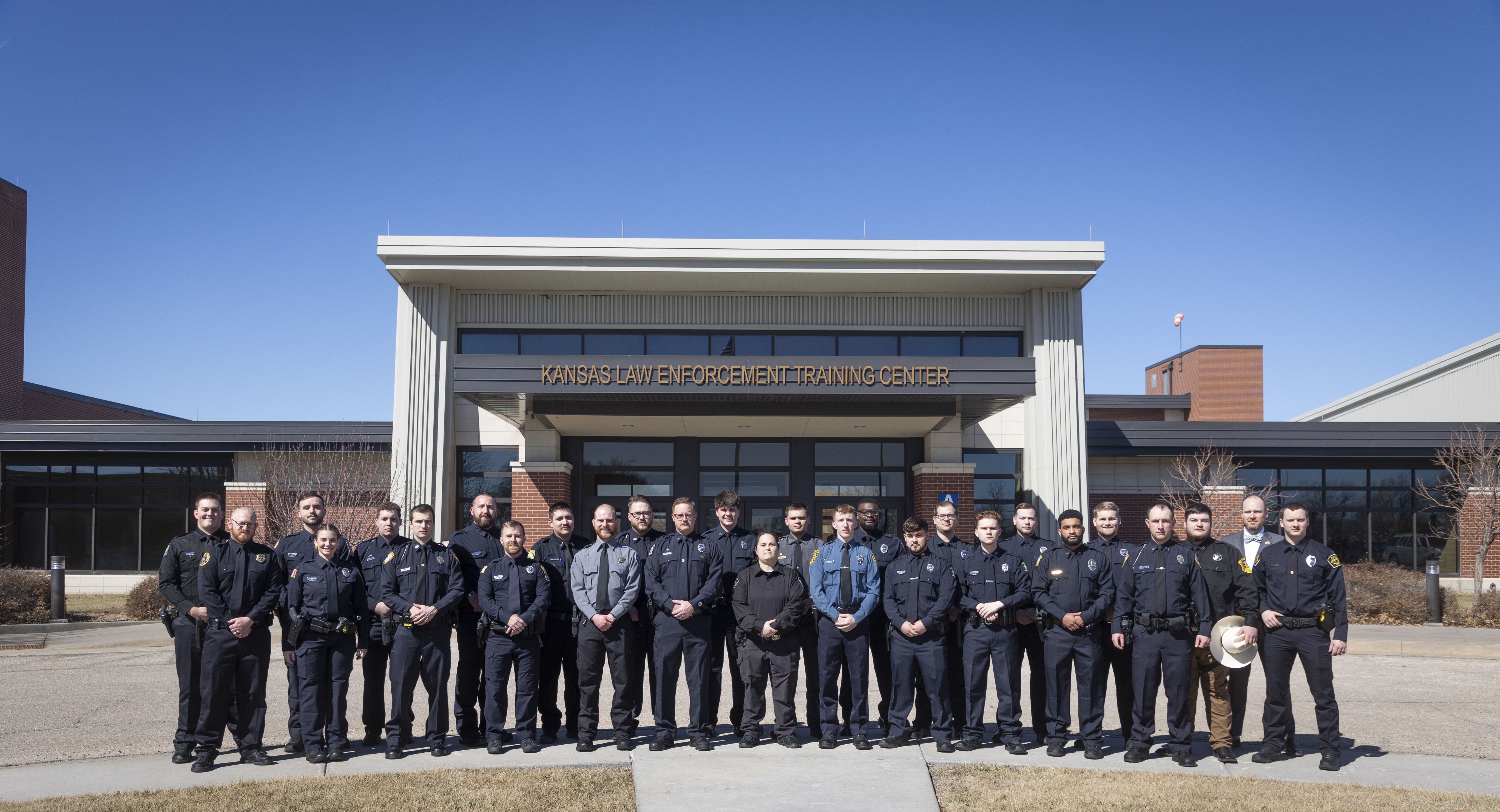 337 class in front of building