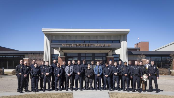 337 class in front of building
